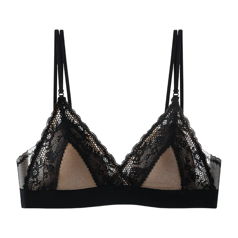 Beauty & Makeup Katia Di Paola - Women's French Triangle Lace Bralette Push